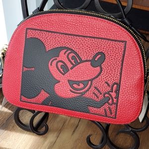 Coach Red and Black Mickey Satchel
